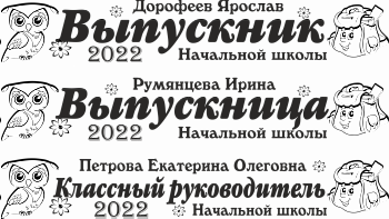 012 Лента выпускнику именная сатиновая
