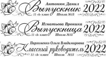 011 Лента выпускнику именная сатиновая
