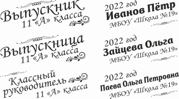 005 Лента выпускнику именная сатиновая