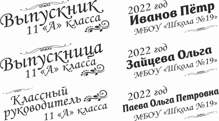 005 Лента выпускнику именная сатиновая